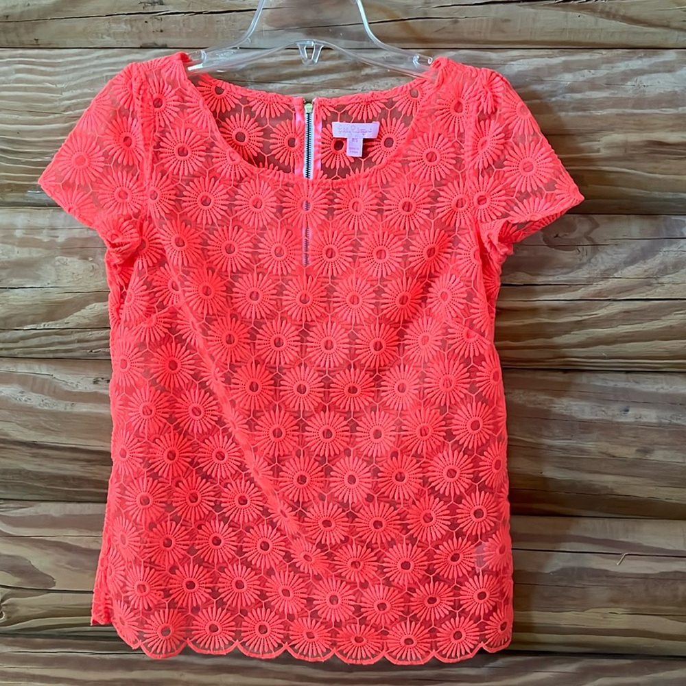 Lilly Pulitzer Sheer Neon Top